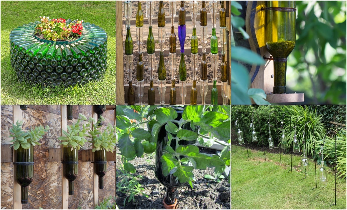 20 Epic Ways To Reuse Glass Bottles in Your Garden