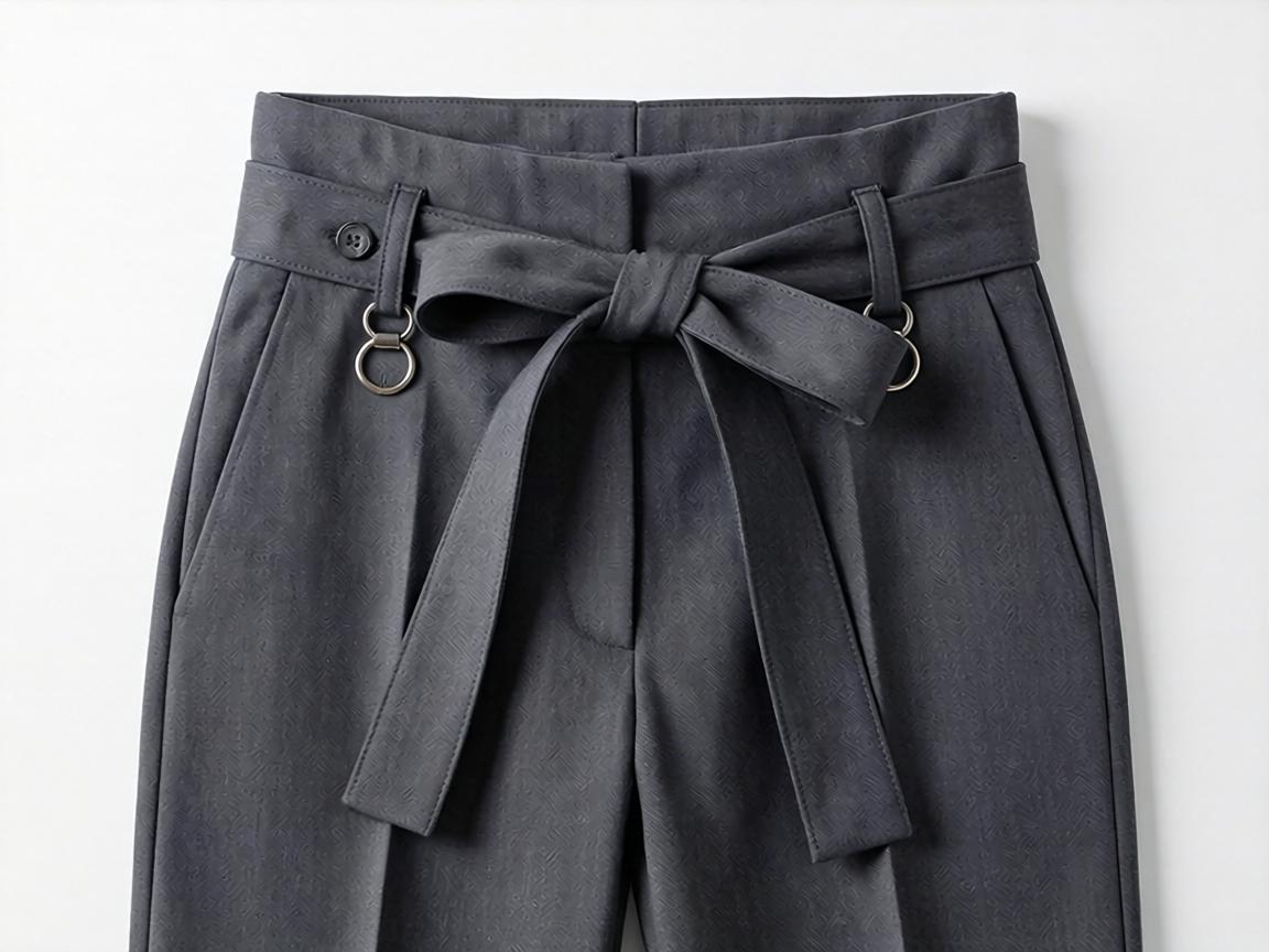 belted waist trousers
