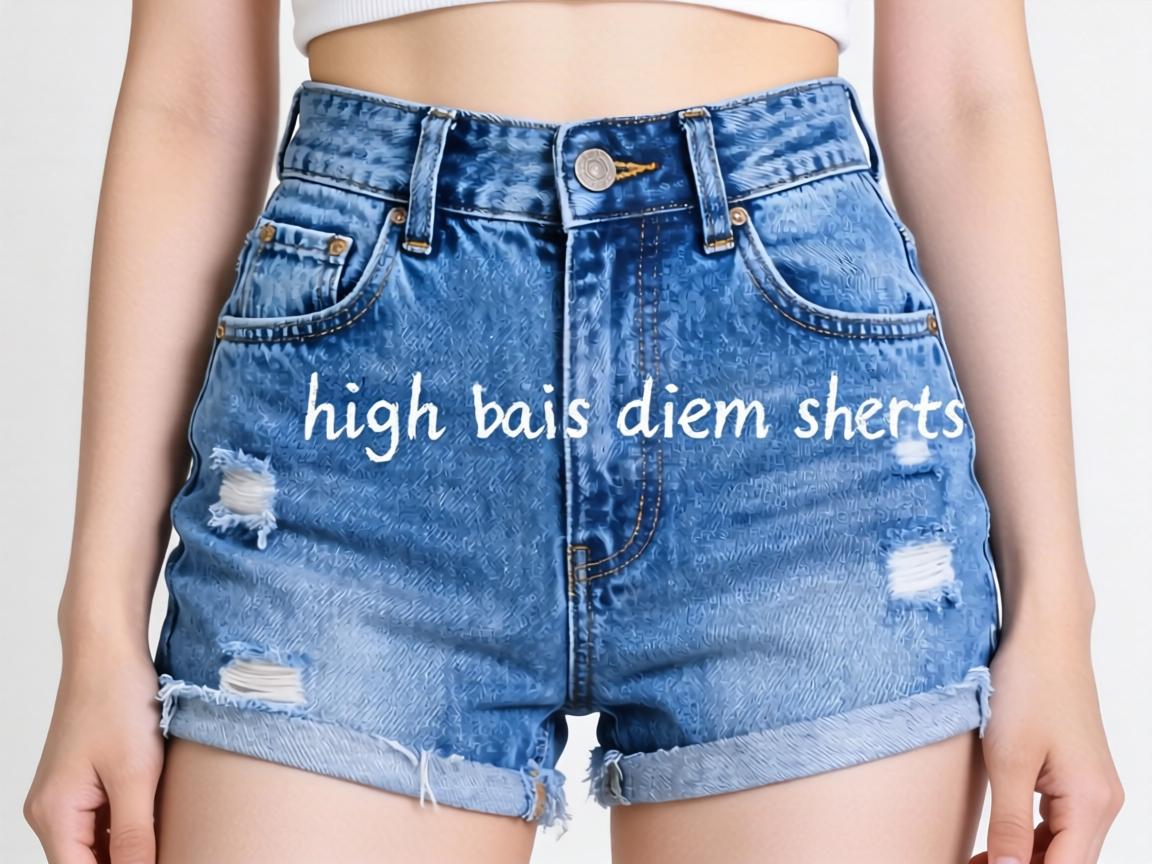 high waist denim shorts